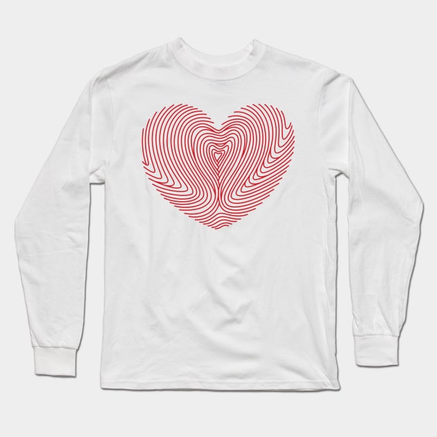 Finger printing heart Long Sleeve T-Shirt by sheelashop